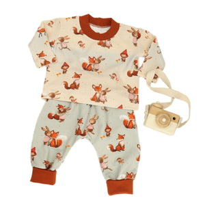 Abby&Me Spring Fox Organic French Terry, Cream