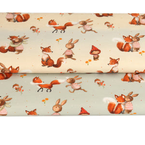 Abby&Me Spring Fox Organic French Terry, Cream