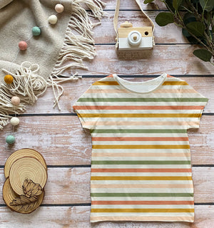 Peach Stripes Organic Jersey