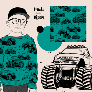 Vroom Organic French Terry, Teal