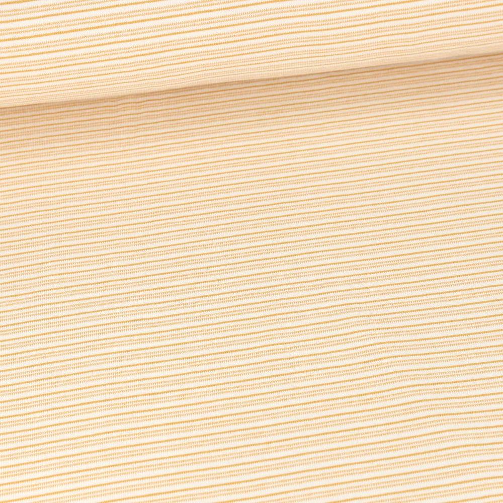 Yarn Dyed Stripes Mustard Organic French Terry