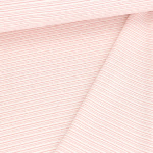 Yarn Dyed Stripes Pink Organic French Terry