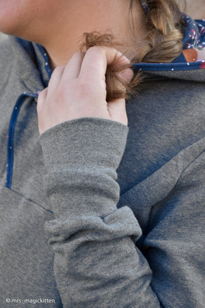 Melange Medium Gray Sweatshirt Fleece