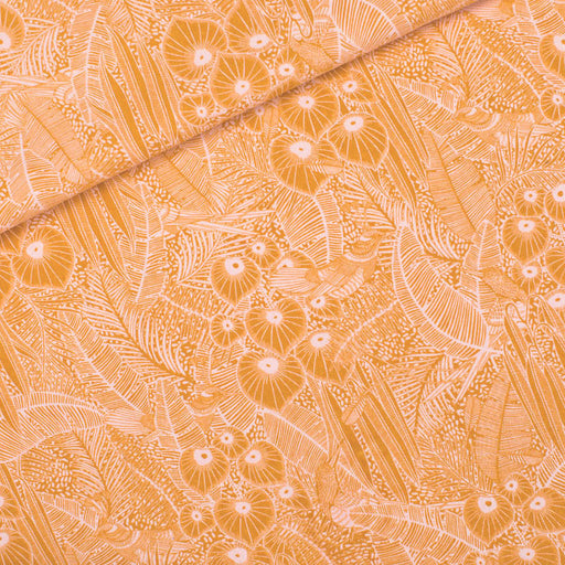 Foliage Song Cotton Canvas Twill, Amber Yellow
