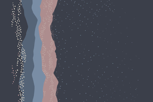 Endless Sky French Terry Rapport, Midnight-Dusty Rose