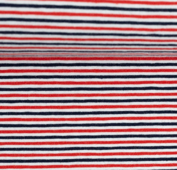 Gala Stripes Jersey, Red-White-Navy 999020