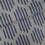 "Check Point" Checklist Big Knit Organic Jacquard, Blue-Gray by Albstoffe