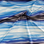 Wavy Stripes Jersey, Blue Tonal by Swafing