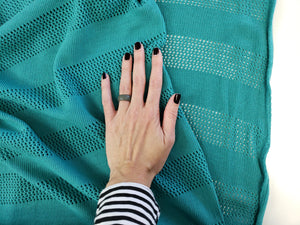 Bliss Stripe Knitty Organic Jacquard, Col 1: A71 Turquoise
