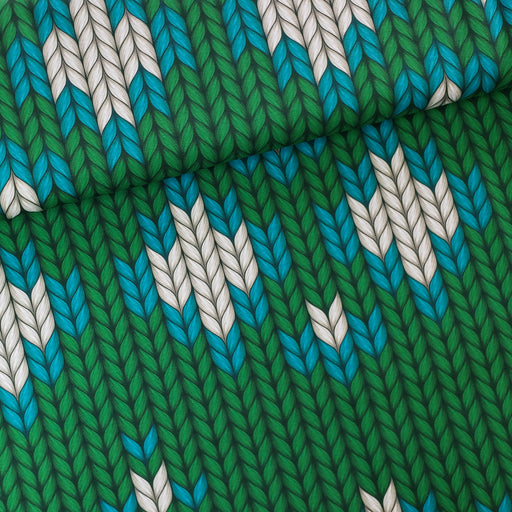Plain Stitches Granny Made Organic Jersey, Col 3 Green-Turquoise