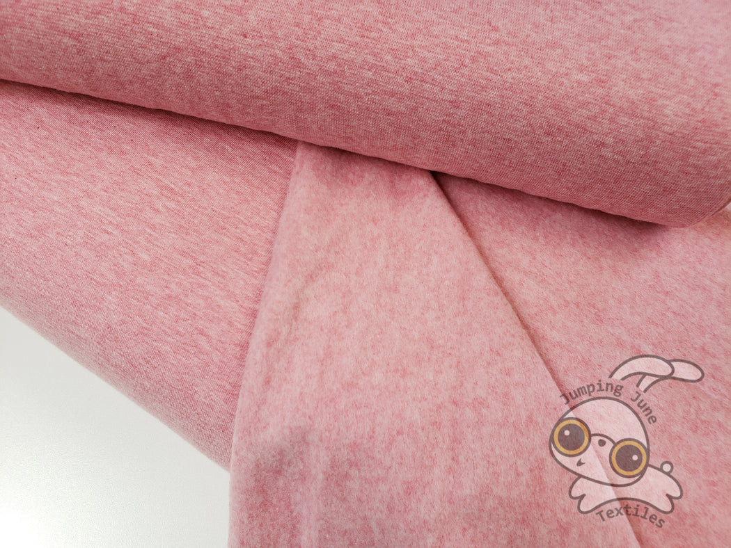 Melange Warm Pink Sweatshirt Fleece