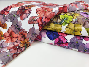 Phlox Bamboo Stretch French Terry, Olive-Violet