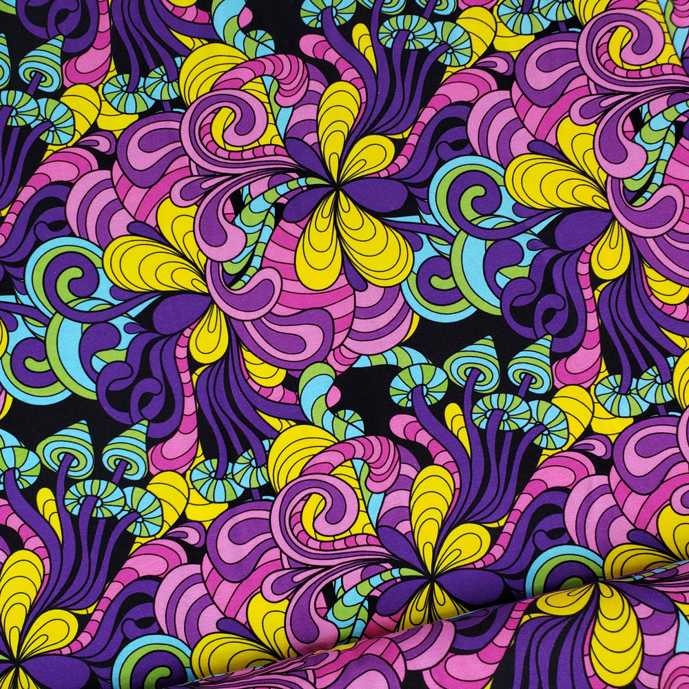 Mushroom Bonanza Organic Jersey, Yellow-Purple