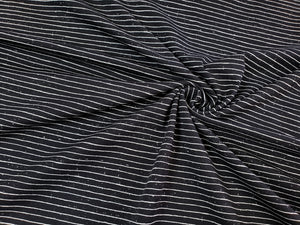Messy Stripes Mini Jersey, Black