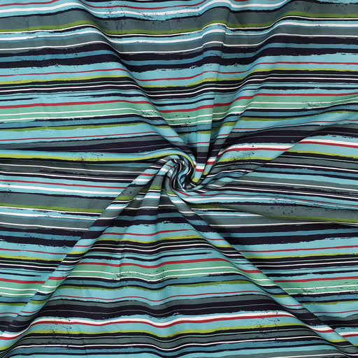 Fantasy Dino Stripes French Terry
