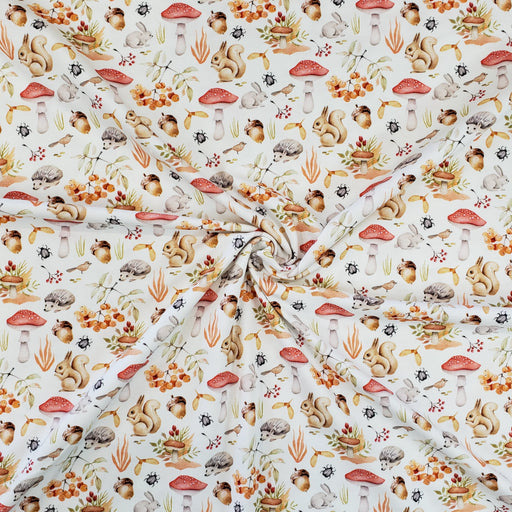 Forest Mushrooms & Animals Jersey, White