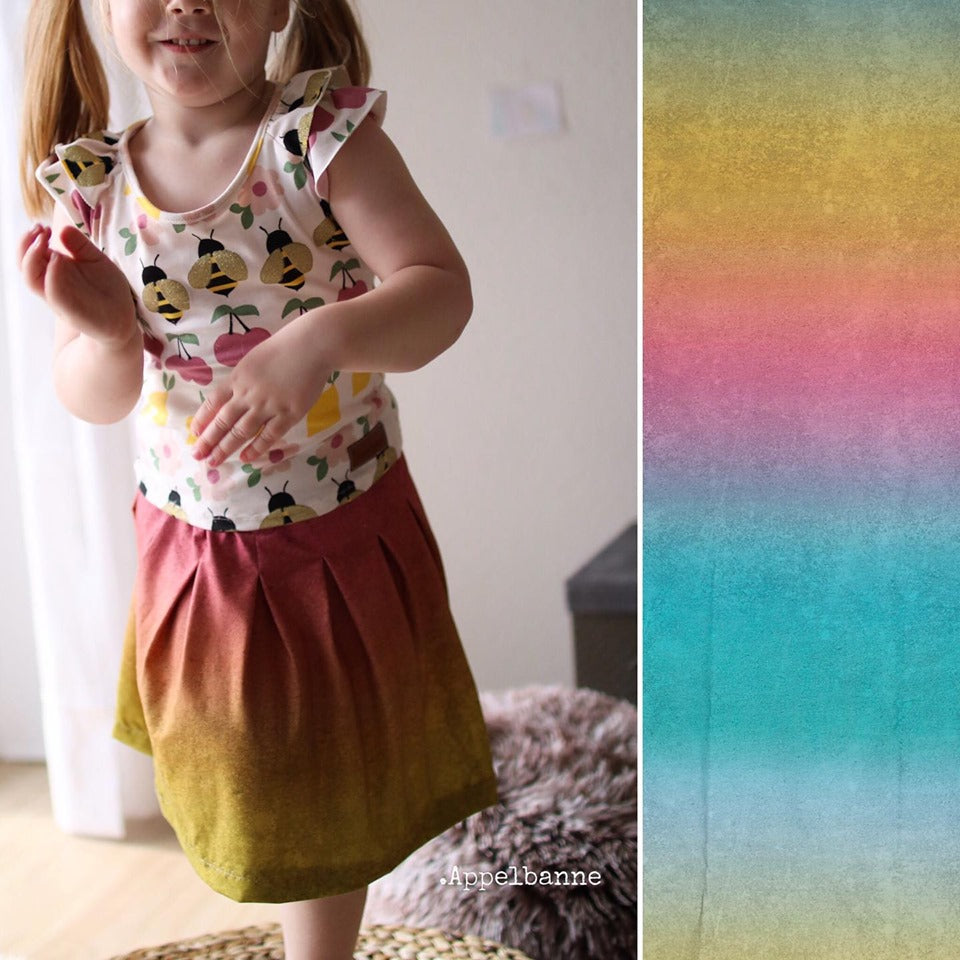 Gradient LeatherLook Organic Jersey, Summer Breeze by Astrokatze