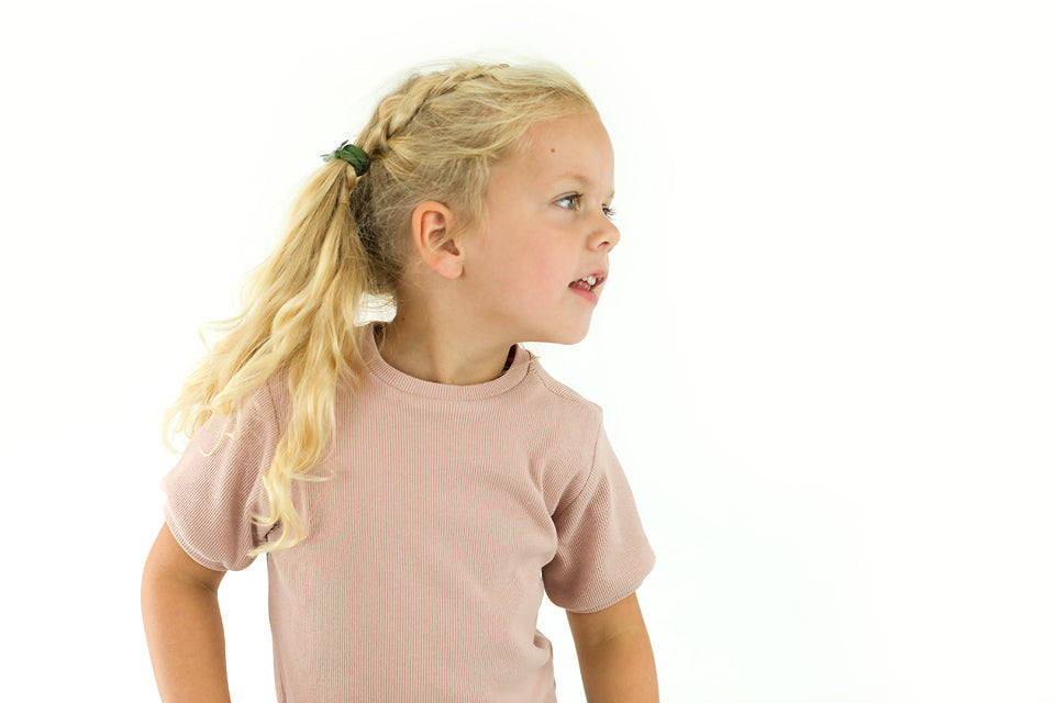 Rib Knit, Pale Pink