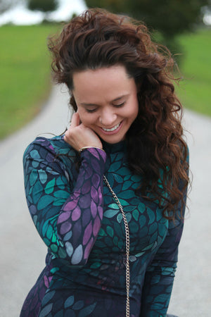 Color Leaves MINI Organic Stretch French Terry, Mystic Nature