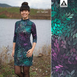 Color Leaves MINI Organic Stretch French Terry, Mystic Nature
