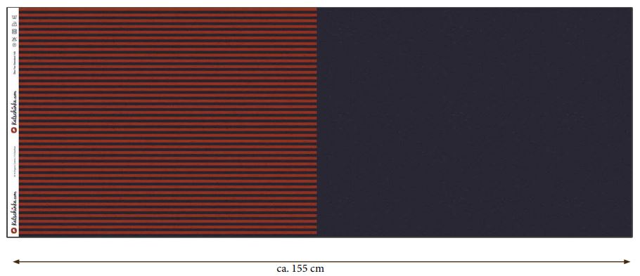 Combi Stripes Organic Jersey, Navy-Red