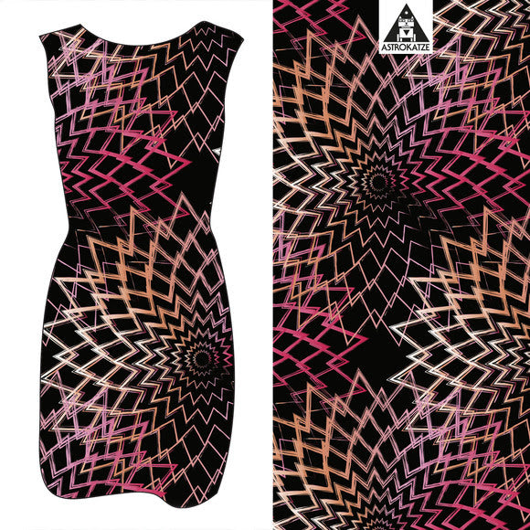 Energy Blossom Organic Stretch French Terry, Rose