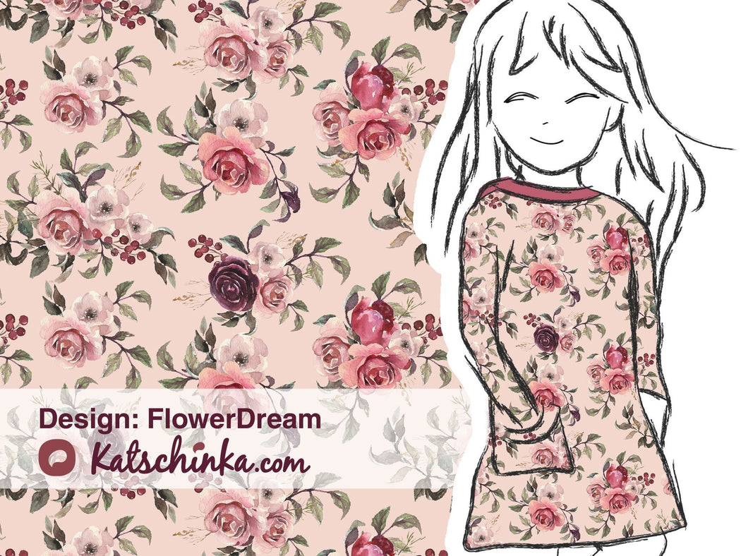 Flower Dream Organic Jersey, Pink
