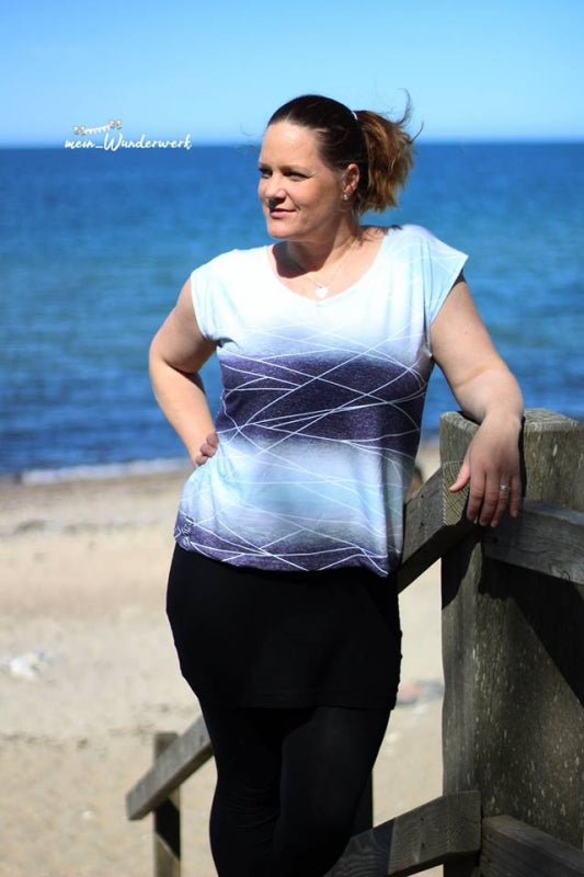 Gradient Shapelines Jersey, Ibiza by mamasliebchen