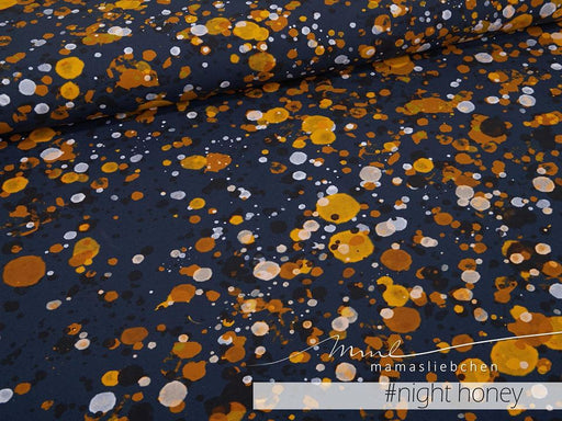 Wild&Free Grunge Dots Stretch French Terry, Night-Honey by Mamasliebchen