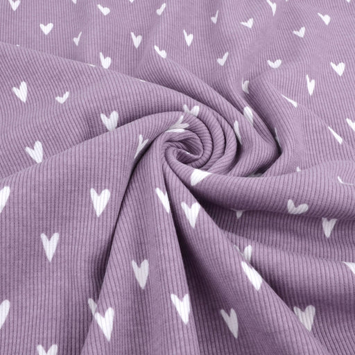 Hearts Organic Ribbed Knit, Lilac