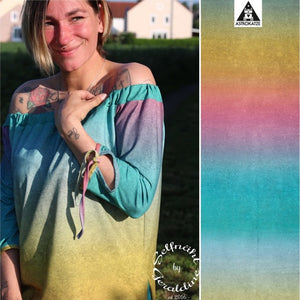 Gradient LeatherLook Organic Jersey, Summer Breeze by Astrokatze