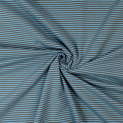 2.6 mm Mini Stripes Jersey, Turquoise & Gray