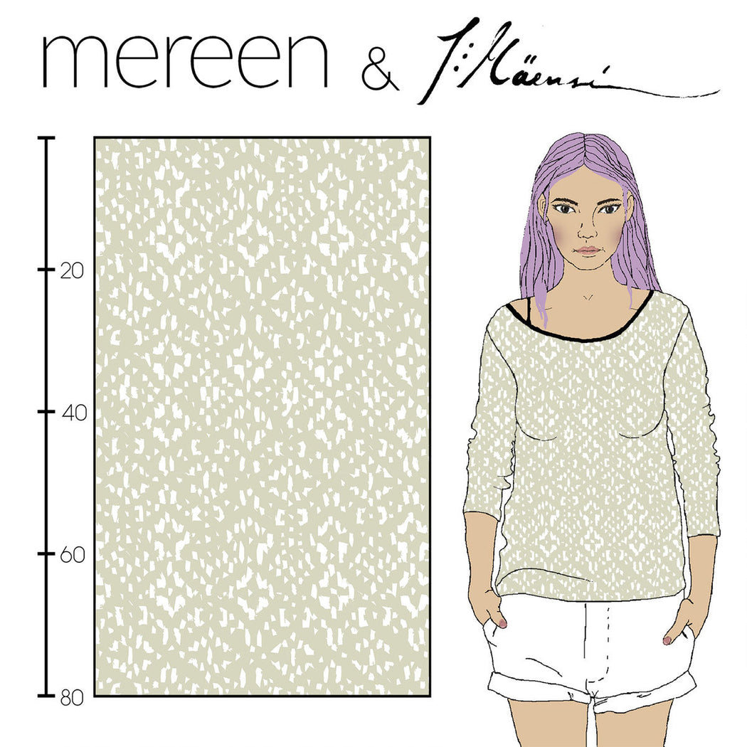 Modern Moment Merino Jacquard Knit, Beige by Mereen-Kapynen