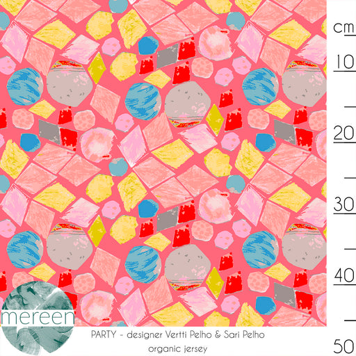 Party Organic Jersey, Bright Coral