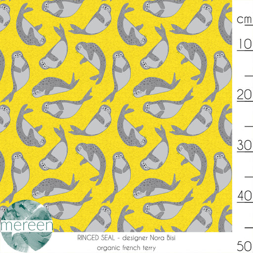 Ringed Seal Organic Stretch French Terry, Yellow