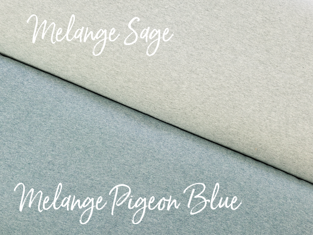 Melange Sage Ribbing, 240 gsm