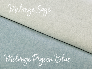 Melange Pigeon Blue Ribbing, 240 gsm