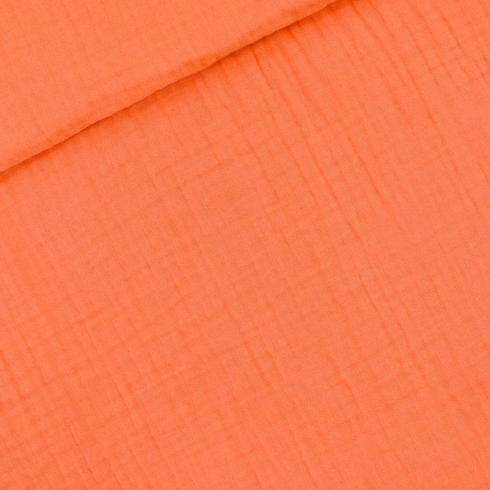 Double Gauze Solid, Persimmon Orange