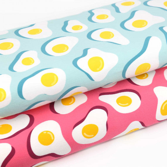 Sunny Side Up *Reverse Print* Stretch French Terry, Pink