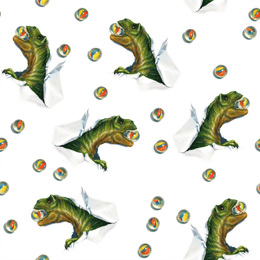 T Rex & Marbles Organic Jersey by Ernst Textil
