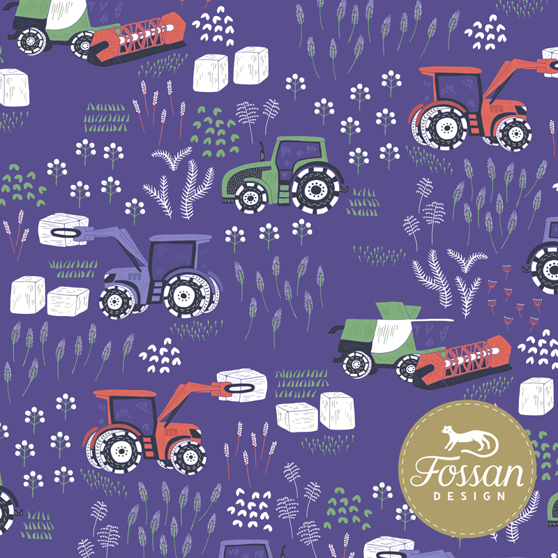 Tractors Organic Jersey, Purple