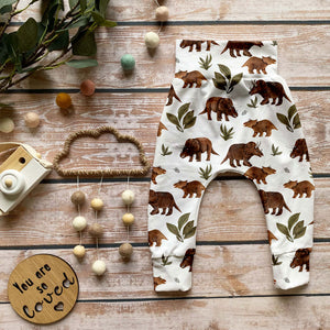 Triceratops Brown Organic Jersey