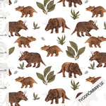 Triceratops Brown Organic Jersey