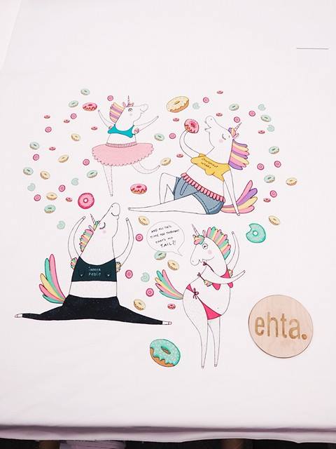 Unicorn & Donuts Organic Stretch French Terry RAPPORT by Ehta