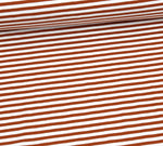 Yarn Dyed Stripes Jersey, Rust-White