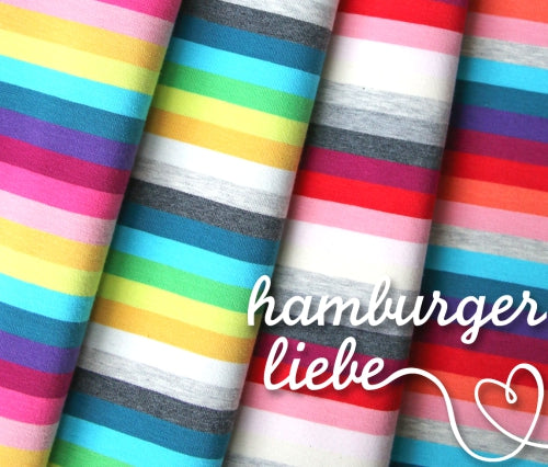 Hamburger Liebe Yarn Dyed Stripes Organic Jersey, Lenis Sunrise