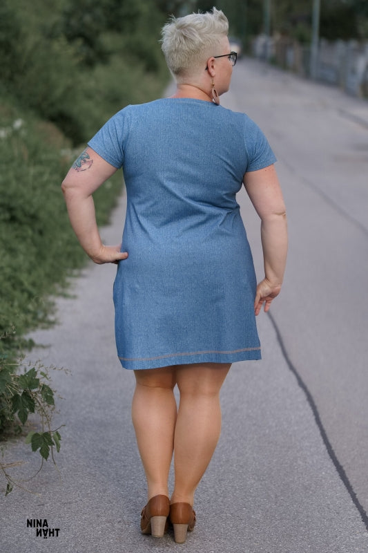 Basic Jeans Flow Stretch French Terry, Light Blue